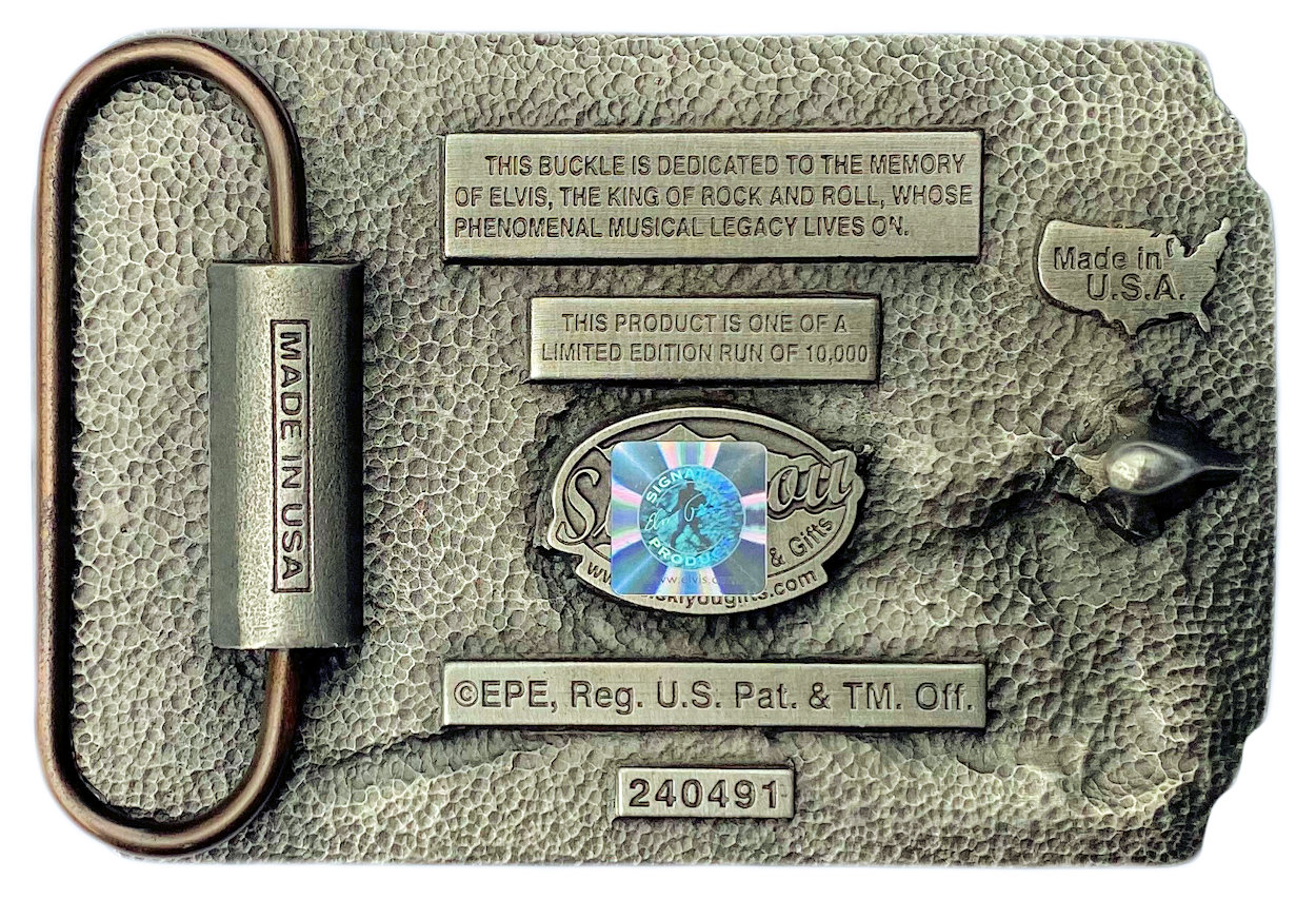 Elvis King of Rock n Roll Guitar Belt Buckle